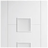 Six Folding Doors & Frame Kit - Vancouver 3+3 - Frosted Glass - White Primed