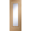 Bespoke Varese Oak Glazed Double Pocket Door Detail - Aluminium Inlay - Prefinished