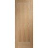 Bespoke Thruslide Varese Oak Flush 2 Door Wardrobe and Frame Kit - Aluminium Inlay - Prefinished