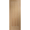 Bespoke Varese Oak Flush Double Frameless Pocket Door Detail - Aluminium Inlay - Prefinished