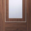 Bespoke Thruslide Varese Walnut Glazed 2 Door Wardrobe and Frame Kit - Aluminium Inlay - Prefinished