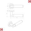 Varese Knurled Lever on Round Rose - 6 Finishes