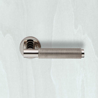 Image: Varese Knurled Lever on Round Rose - 6 Finishes