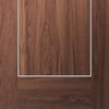 Bespoke Thruslide Varese Walnut Flush 2 Door Wardrobe and Frame Kit - Aluminium Inlay - Prefinished