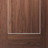 Bespoke Thruslide Surface Varese Walnut Flush - Sliding Door and Track Kit - Aluminium Inlay - Prefinished