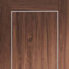 Bespoke Thruslide Varese Walnut Flush 2 Door Wardrobe and Frame Kit - Aluminium Inlay - Prefinished