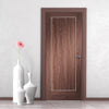 Bespoke Varese Walnut Flush Fire Door - Aluminium Inlay - 1/2 Hour Fire Rated - Prefinished