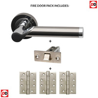 Polaris Door Handle Pack - Polished Chrome - Satin Chrome