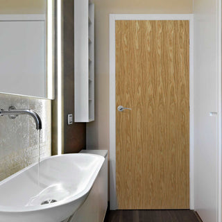 Image: Interior bathroom door oak veneered