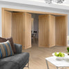 Bespoke Thrufold Verona Oak Flush Folding 3+3 Door - Prefinished