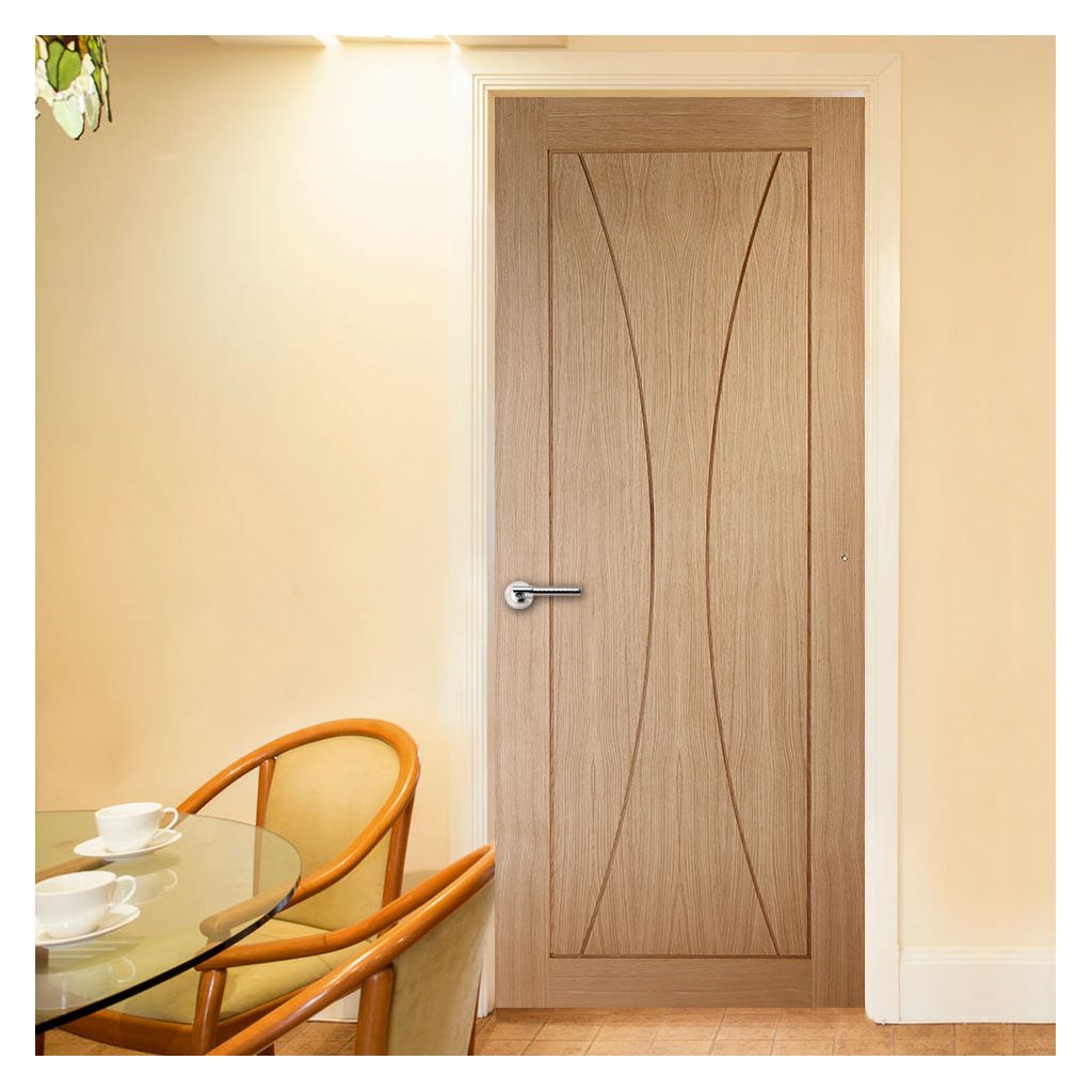 Bespoke Verona Oak Flush Door - 1/2 Hour fire Rated