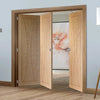 Three Folding Doors & Frame Kit - Verona Oak Flush 2+1 - Prefinished