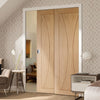 Verona Oak Veneer Staffetta Twin Telescopic Pocket Doors