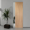 Bespoke Verona Oak Flush Single Frameless Pocket Door