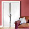 Verona Flush Double Evokit Pocket Doors - Primed