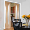 Verona Oak Double Evokit Pocket Doors - Frosted Glass
