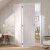 Bespoke Thrufold Verona White Primed Flush Folding 2+0 Door