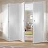 Bespoke Thrufold Verona White Primed Flush Folding 3+1 Door