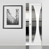 Bespoke Verona White Primed Glazed Single Frameless Pocket Door