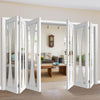Bespoke Thrufold Verona White Primed Glazed Folding 3+3 Door