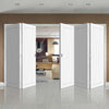 Bespoke Thrufold Verona White Primed Flush Folding 3+2 Door