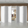 Bespoke Thrufold Verona White Primed Flush Folding 3+3 Door
