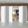 Bespoke Thrufold Verona White Primed Flush Folding 3+2 Door