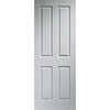 Simpli Door Set - Victorian 4 Panel Door - Grained - White Primed