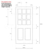 Exterior Pasteur Victorian Made to Measure Door - Fit Your Own Glass - 9 Pane