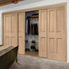 Bespoke Thruslide Victorian Oak 4 Panel 4 Door Wardrobe and Frame Kit