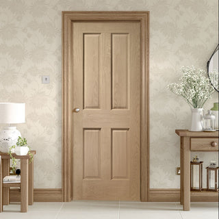 Image: Bespoke oak veneer interior door