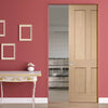 Bespoke Victorian 4P Oak Shaker Single Frameless Pocket Door