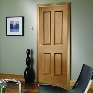 Image: Bespoke oak veneer interior door