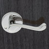 DL56 Victorian Scroll Lever Latch Handles on Round Rose - 3 Finishes