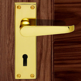 Image: CBV30 Victorian Lever lock Door Handles - 3 Finishes