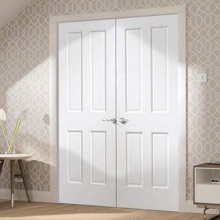 Image: Victorian White Door Pair - Prefinished