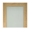 Walden Oak Absolute Evokit Single Pocket Door Detail - Frosted Glass - Unfinished