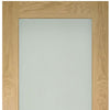 Two Folding Doors & Frame Kit - Walden Oak 2+0 - Frosted Glass - Unfinished