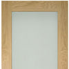 Three Folding Doors & Frame Kit - Walden Oak 2+1 - Frosted Glass - Unfinished