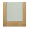 Walden Real American Oak Veneer Door Pair - Frosted Glass - Unfinished