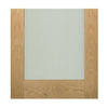 Walden Real American Oak Veneer Double Evokit Pocket Door Detail - Frosted Glass - Unfinished