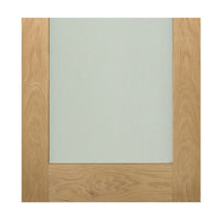 Walden Real American Oak Veneer Double Evokit Pocket Door Detail - Frosted Glass - Unfinished