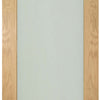 Two Folding Doors & Frame Kit - Walden Oak 2+0 - Frosted Glass - Unfinished