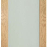 Three Folding Doors & Frame Kit - Walden Oak 2+1 - Frosted Glass - Unfinished