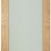 Six Folding Doors & Frame Kit - Walden Oak 3+3 - Frosted Glass - Unfinished