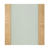 Walden Real American Oak Veneer Door Pair - Frosted Glass - Unfinished