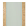 Walden oak veneer interior shaker door with frosted safety glass