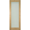 Walden Real American Oak Veneer Door Pair - Frosted Glass - Unfinished