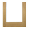 Walden Real American Oak Veneer Double Evokit Pocket Door Detail - Clear Glass - Unfinished