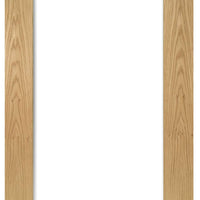 Three Folding Doors & Frame Kit - Walden Oak 2+1 - Clear Glass - Unfinished